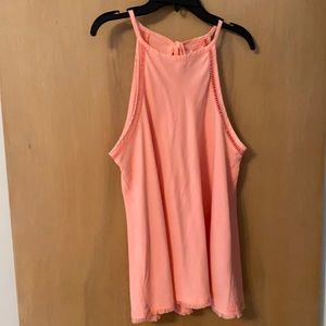 Cloth & Stone Fray edge halter  in light pink.